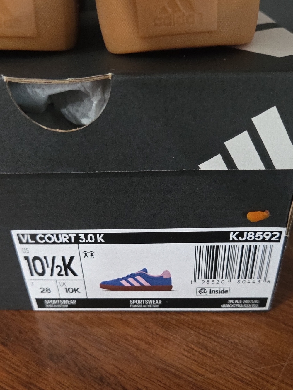 Adidas VL Court Suede Size 10 1/2 kids NWT - Picture 6 of 8